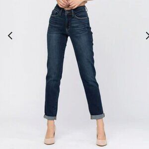 New Judy Blue Women Slim Fit Straight Mid Rise Jeans 15/32 JB82128DK New W/ Tags